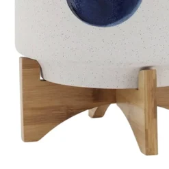 Sagebrook Home 10"x10" Funky Ceramic Planter Pot With Stand White 12 Sagebrook Home 10"x10" Funky Ceramic Planter Pot With Stand White -Outdoor Garden Store GUEST 8eaf2648 c813 48b3 8747 03a6a08b2934