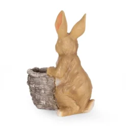 Christopher Knight Home 16" Wide Tooke Concrete Outdoor Novelty Rabbit Planter White/Brown -Outdoor Garden Store GUEST 8ecdddb3 fb9f 4e7c 9b63 f79063158397