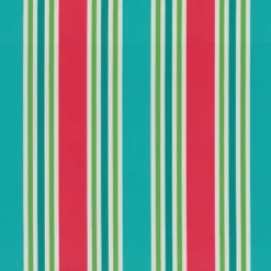 Aruba Stripe Wicker Outdoor Loveseat Cushion - Pillow Perfect