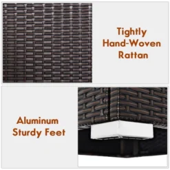 Costway 2PCS Patio Rattan Armless Sofa Sectional Conversation Furniture Set W/Cushion -Outdoor Garden Store GUEST 8fd10ad0 a6b4 4fd5 b783 92cf2ece7e0c