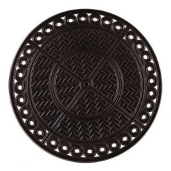 5pc Outdoor Dining Set With 34" Aluminum Round Basket Weave Design Fire Table, Deep Seating Swivel Rocking Chairs & Covers - Oakland Living -Outdoor Garden Store GUEST 90918d54 a580 4591 b4cb fbb2344ed2ac 1