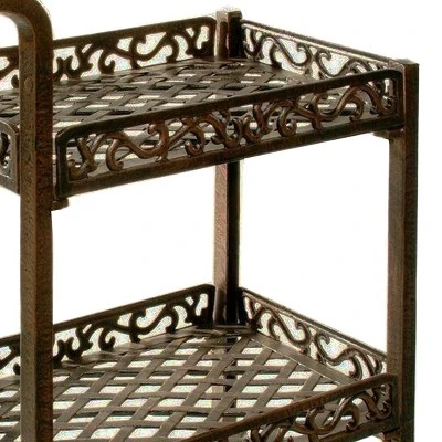 Oakland Living 2 Tier Metal Patio Service Cart 2 Oakland Living 2 Tier Metal Patio Service Cart - Image 2