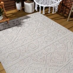 Citta High-Low Pile Mediterranean Tile Indoor/Outdoor Area Rug - JONATHAN Y -Outdoor Garden Store GUEST 916ae6f0 7caa 42ba a211 1b1bc386f4e4