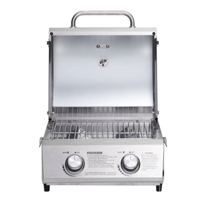 2-Burner Portable Tabletop Stainless Steel Propane Gas Grill Model 13742 - Monument Grills 5 2-Burner Portable Tabletop Stainless Steel Propane Gas Grill Model 13742 - Monument Grills - Image 5