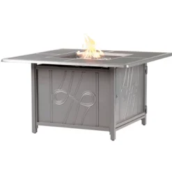 42" Square Aluminum 55000 BTUs Propane Refined Fire Table With 2 Covers - Oakland Living -Outdoor Garden Store GUEST 92cba622 0291 40c1 b949 858c39dfc7a8