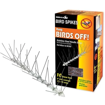 Bird-X 10" Stainless Steel Bird Spikes 2 Bird-X 10" Stainless Steel Bird Spikes - Image 2