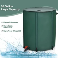 Costway 53 Gallon Portable Rain Barrel Water Collector Collapsible Tank W/Spigot Filter 12 Costway 53 Gallon Portable Rain Barrel Water Collector Collapsible Tank W/Spigot Filter -Outdoor Garden Store GUEST 94052c6f 13c9 4d05 98af 55ae1a9e0ede