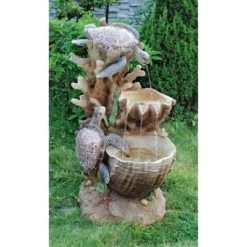 Design Toscano Turtle Cove Cascading Sculptural Fountain - Multicolored