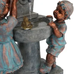 Sunnydaze Decor Sunnydaze 30"H Electric Polyresin Boy And Girl At Bird Bath Outdoor Water Fountain -Outdoor Garden Store GUEST 94e6ec5b 7c2b 4a7a b2d0 e1eb5a1866a2