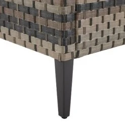 Prescott Outdoor Wicker Ottoman - Blue/Brown - Crosley -Outdoor Garden Store GUEST 95715cf1 c229 4c52 bd07 ed50c5a0172f 1