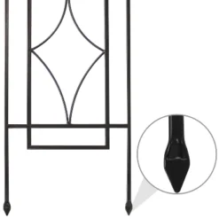 Sunnydaze Decorative Steel Metal Chic Diamonds Design Garden Trellis - Black - 2-Pack -Outdoor Garden Store GUEST 95a49bf6 1fe0 459e aa29 49b4c90d9d93