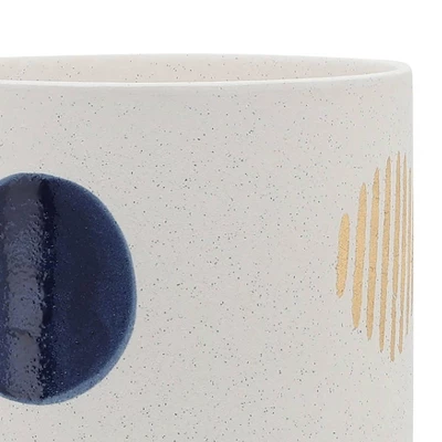 Sagebrook Home 10"x10" Funky Ceramic Planter Pot With Stand White 5 Sagebrook Home 10"x10" Funky Ceramic Planter Pot With Stand White - Image 5