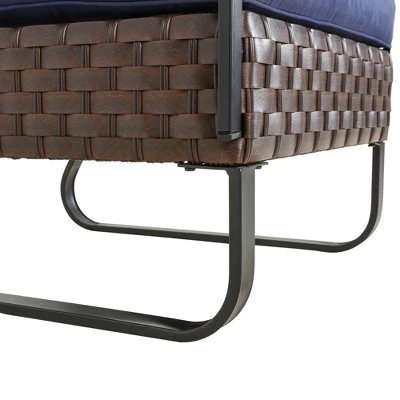 U Leg Patio Ottoman - Patio Festival 2 U Leg Patio Ottoman - Patio Festival - Image 2