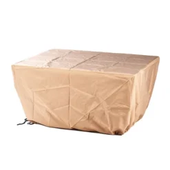 5pc Outdoor Dining Set With 48" Rectangle Fire Table, Deep Seating Swivel Rocking Chairs, Wind Blocker Lid & Fabric Covers - Oakland Living -Outdoor Garden Store GUEST 97393a97 6587 43e2 aae9 58288ef92ca8 1