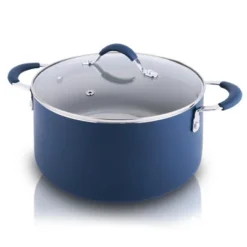 NutriChef Dutch Oven Pot With Lid - Non-Stick High-Qualified Kitchen Cookware With See-Through Tempered Glass Lids, 5 Quart