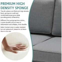 Patio Aluminum Outdoor Loveseat, Patio Sofa Couch Chair With Cushions (Grey) 8 Patio Aluminum Outdoor Loveseat, Patio Sofa Couch Chair With Cushions (Grey) -Outdoor Garden Store GUEST 97daaa1e fafd 4d07 aa4c 5b4294ee214c 1