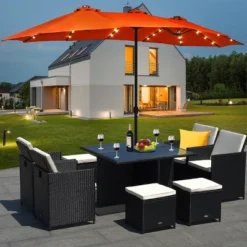 Costway 15Ft Patio Double-Sided Solar LED Market Umbrella Crank Base BeigeTanOrangeBurgundy 22 Costway 15Ft Patio Double-Sided Solar LED Market Umbrella Crank Base BeigeTanOrangeBurgundy -Outdoor Garden Store GUEST 98969f5e 23e7 4646 8a8a 8869ef453f6b