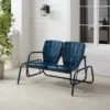 Ridgeland Outdoor Metal Loveseat Glider - Navy - Crosley