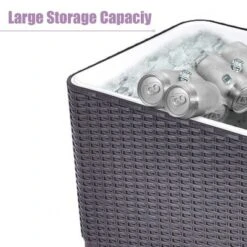 Costway Outdoor Rattan 80QT Party Portable Rolling Cooler Cart Ice Beer Beverage Chest 13 Costway Outdoor Rattan 80QT Party Portable Rolling Cooler Cart Ice Beer Beverage Chest -Outdoor Garden Store GUEST 98d14c19 9090 4896 8cf6 90bab47c40f1