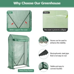 Costway 39'' X 20'' X 67'' Walk-in Garden Greenhouse Hot House Tomato Plant Warm House -Outdoor Garden Store GUEST 98d5007d 4501 4393 b762 f89a482d2c51