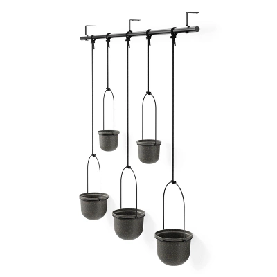 Triflora 5 Hanging Planter Black - Umbra 3 Triflora 5 Hanging Planter Black - Umbra - Image 3