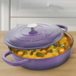 Crock-Pot Crock Pot Artisan Enameled 5 Quart Cast Iron Round Braiser Pan With Self Basting Lid In Sapphire Blue 18 Crock-Pot Crock Pot Artisan Enameled 5 Quart Cast Iron Round Braiser Pan With Self Basting Lid In Sapphire Blue -Outdoor Garden Store GUEST 9be120b5 07cf 48d5 8a6b 02ec1a860b4f
