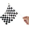 Blue Panda 50 Pack Handheld Checkered Racing Stick Flag For Race Car Party Favors & Decorations, 8.2 X 12 In