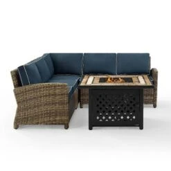 Bradenton 4pc Outdoor Wicker Sectional Set With Fire Table - Crosley 21 Bradenton 4pc Outdoor Wicker Sectional Set With Fire Table - Crosley -Outdoor Garden Store GUEST 9cccba4e 2c22 4ed3 bbb3 525074781866