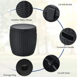 Costway 9.5 Gallon 4-in-1 Patio Rattan Cool Bar Cocktail Table Side Table BrownBlack 17 Costway 9.5 Gallon 4-in-1 Patio Rattan Cool Bar Cocktail Table Side Table BrownBlack -Outdoor Garden Store GUEST 9d471f60 6a42 45fb 8bef 2e09b4cdf843
