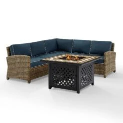 Bradenton 4pc Outdoor Wicker Sectional Set With Fire Table - Crosley 17 Bradenton 4pc Outdoor Wicker Sectional Set With Fire Table - Crosley -Outdoor Garden Store GUEST 9d80a0e6 7c42 46ed a7c3 045a8ac73d90