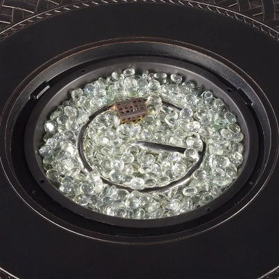 Oakland Living 5pc Aluminum Outdoor Patio Fire Pit Dining With 34" Round Fire Table Copper/Beige 5 Oakland Living 5pc Aluminum Outdoor Patio Fire Pit Dining With 34" Round Fire Table Copper/Beige - Image 5