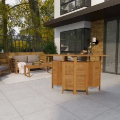 Patio Bar Table Teak - Olivia & May -Outdoor Garden Store GUEST a01bcf80 e75d 43c4 bc3a 33c468183dfb