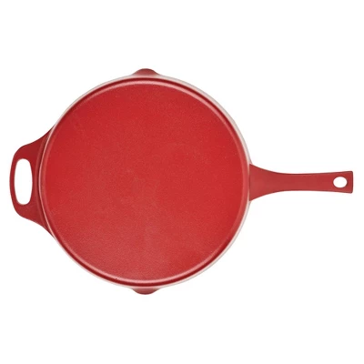 Rachael Ray Premium RUST-RESISTANT Cast Iron Skillet 12" Red 11 Rachael Ray Premium RUST-RESISTANT Cast Iron Skillet 12" Red - Image 11