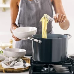 GreenPan Valencia Pro 8qt Stockpot With Lid Black