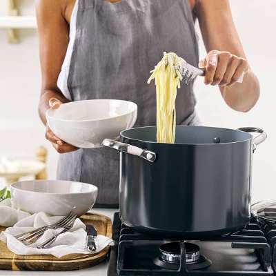 GreenPan Valencia Pro 8qt Stockpot With Lid Black 1 GreenPan Valencia Pro 8qt Stockpot With Lid Black