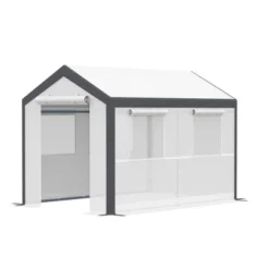 Outsunny Outdoor Walk-In Tunnel Greenhouse Garden Warm Hot House With Roll Up Windows, Zippered Door, & Weather Cover -Outdoor Garden Store GUEST a17ce0e1 072f 4db7 9d7f 1287496d77b9