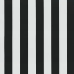 2pk Cabana Stripe Wrought Iron Outdoor Seat Cushions Black - Pillow Perfect