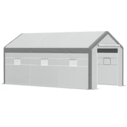 Outsunny 20' X 10' X 9' Walk-In Greenhouse, Outdoor Gardening Canopy With 6 Roll-up Windows, 2 Zippered Doors & Weather Cover -Outdoor Garden Store GUEST a5d8ee71 1330 4a97 ae58 459753d0dcc6