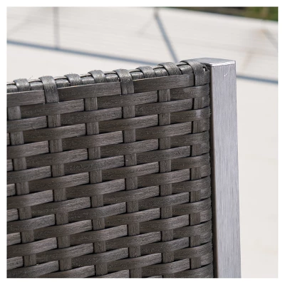 Cape Coral 5pc All-Weather Wicker/Metal Patio Bar Set With 4 Stools - Gray - Christopher Knight Home 3 Cape Coral 5pc All-Weather Wicker/Metal Patio Bar Set With 4 Stools - Gray - Christopher Knight Home - Image 3