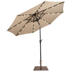 Costway 10ft Solar Lights Patio Umbrella Outdoor W/ 50 LBS Movable Umbrella Stand Red 23 Costway 10ft Solar Lights Patio Umbrella Outdoor W/ 50 LBS Movable Umbrella Stand Red -Outdoor Garden Store GUEST a66be301 a53d 436a 868b 53ec05949543