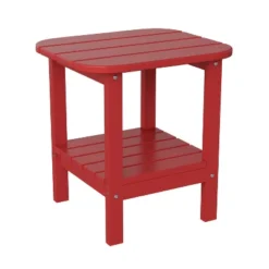 Merrick Lane 2-Tier Adirondack Side Table, All-Weather HDPE Indoor/Outdoor Accent Table -Outdoor Garden Store GUEST a69d9966 3b72 4b1b 97de 048d6f82f528