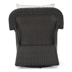 Avondale 3pc All-Weather Wicker Patio Chair Set W/ Fire Pit - Dark Brown - Christopher Knight Home -Outdoor Garden Store GUEST a6c700bb 68bf 4109 a05d e6dcd1cd63d0