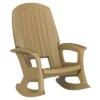 Semco Rockaway Heavy-Duty Outdoor Rocking Chair W/Low Maintenance All-Weather Porch Rocker & Easy Assembly For Deck And Patio, Taupe (4 Pack)