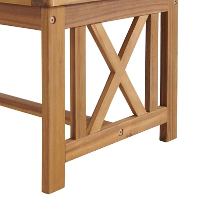 Manchester 2pc Acacia Wood Outdoor Set - Natural - Alaterre Furniture 13 Manchester 2pc Acacia Wood Outdoor Set - Natural - Alaterre Furniture - Image 13