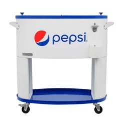 Permasteel 80qt Pepsi Oval Sporty Outdoor Cooler Cart -Outdoor Garden Store GUEST a8117358 15a4 4c98 b92d 053a4680226e