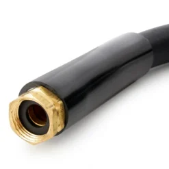 Apache 98108802 25 Foot Industrial Rubber Garden Water Hose With Heavy Duty MGHT X FGHT Brass Fittings And 1 Bend Restrictor, Black -Outdoor Garden Store GUEST a8aefb2a e03b 4641 a1f7 fd61fc3223dd