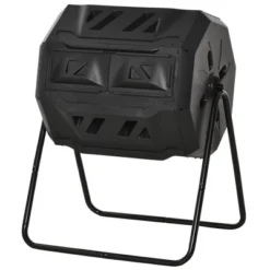 Outsunny Tumbling Compost Bin Outdoor 360° Dual Chamber Rotating Composter 43 Gallon -Outdoor Garden Store GUEST a8f34664 16d5 49a0 8821 b30b32982e92
