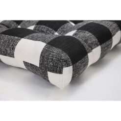 Anderson Wicker Outdoor Loveseat Cushion Black - Pillow Perfect