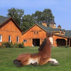 Design Toscano Relaxing Pony Horse Foal Statue -Outdoor Garden Store GUEST aa35d2d3 9dd5 40ab 9966 64823379145a