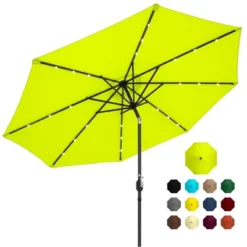 Best Choice Products 10ft Solar LED Lighted Patio Umbrella W/ Tilt Adjustment, UV-Resistant Fabric -Outdoor Garden Store GUEST aab1c507 08c1 4f9e b711 cb17274bcc36